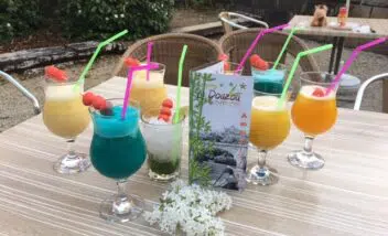 Goutez un de nos cocktails avec ou sans alcool au bar du camping 3 étoiles le Douzou en Dordogne Périgord Noir
