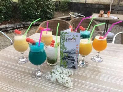 Goutez un de nos cocktails avec ou sans alcool au bar du camping 3 étoiles le Douzou en Dordogne Périgord Noir